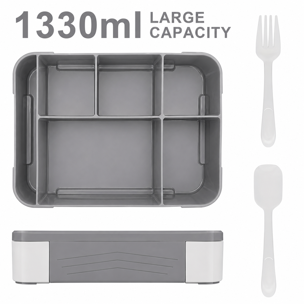 5 Compartments Microwaveable Lunch Box