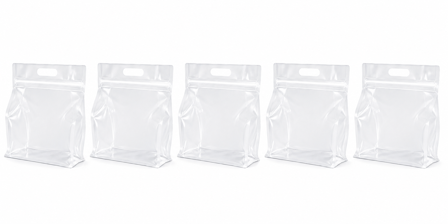 5 pc Extra-Large Reusable Storage Bags with Handles