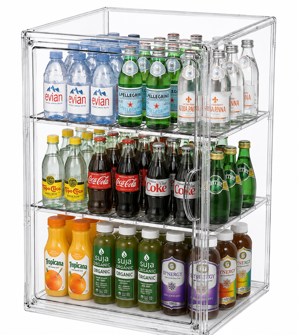 Three-tier Integrated High-transparency Acrylic Display Cabinet