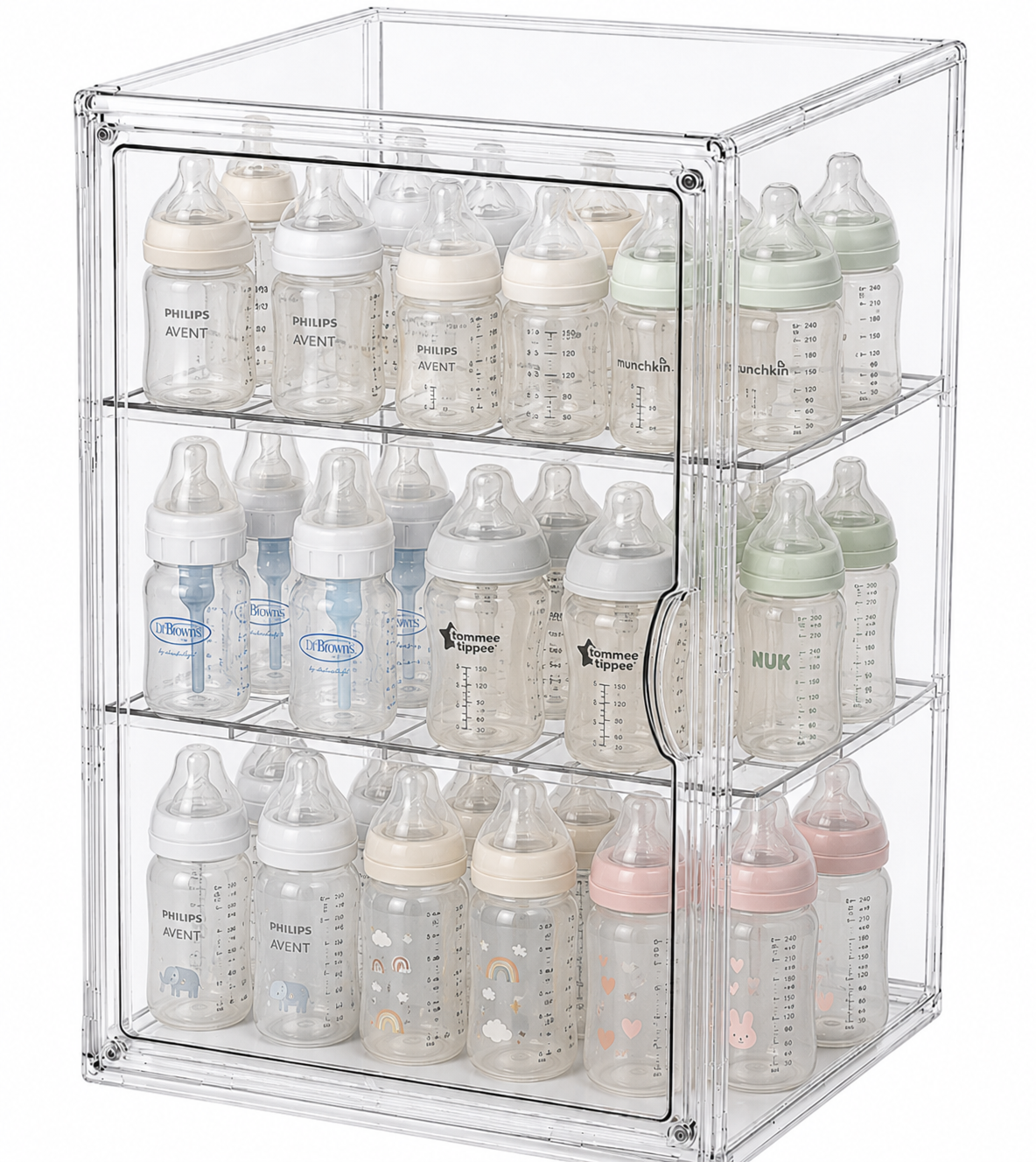 Three-tier Integrated High-transparency Acrylic Display Cabinet