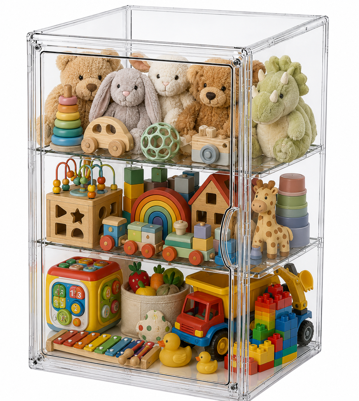 Three-tier Integrated High-transparency Acrylic Display Cabinet