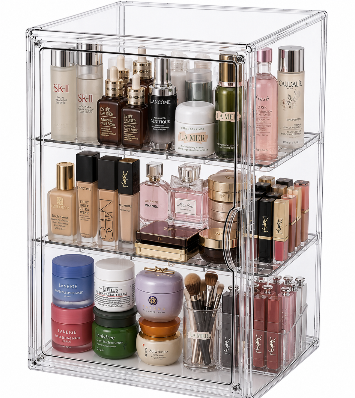 Three-tier Integrated High-transparency Acrylic Display Cabinet