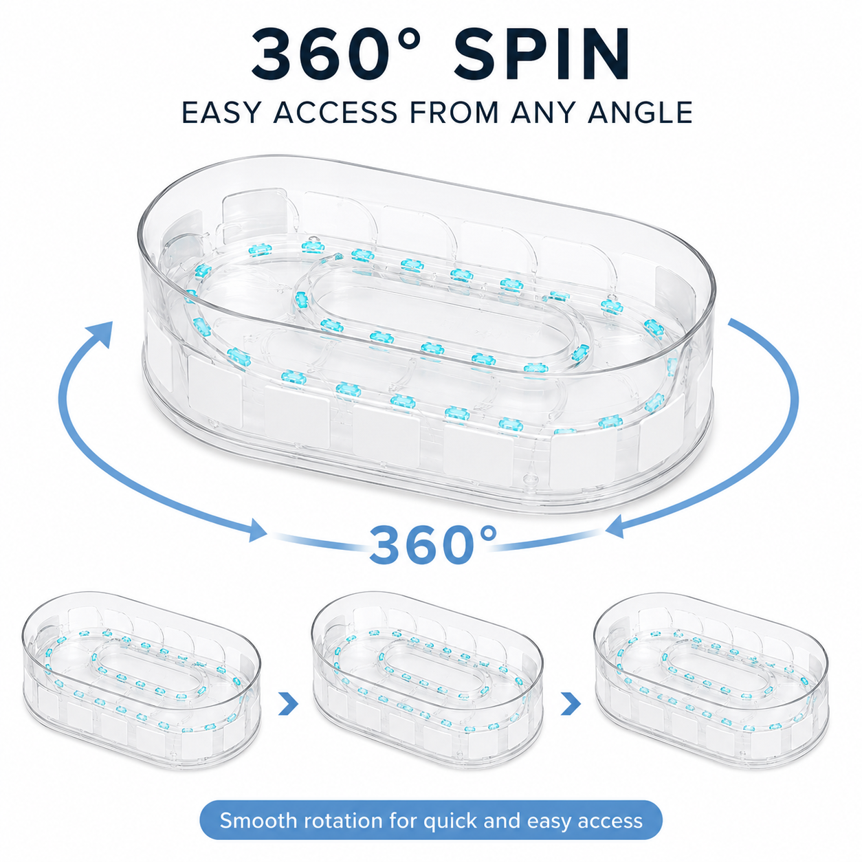 Space-Saving 360° Rotating Organizer