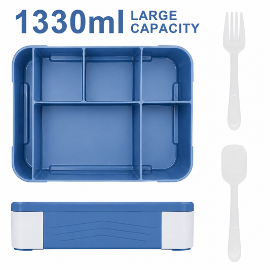 5 Compartments Microwaveable Lunch Box