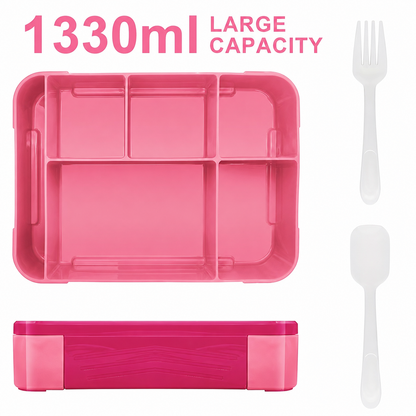 5 Compartments Microwaveable Lunch Box